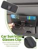 Car Leather Shield-Shaped Double-sided Card Holder Visor Sunglasses Clip For Volvo XC60 C30 T6 S60 C70 XC40 V40 XC70 AWD V90 S90