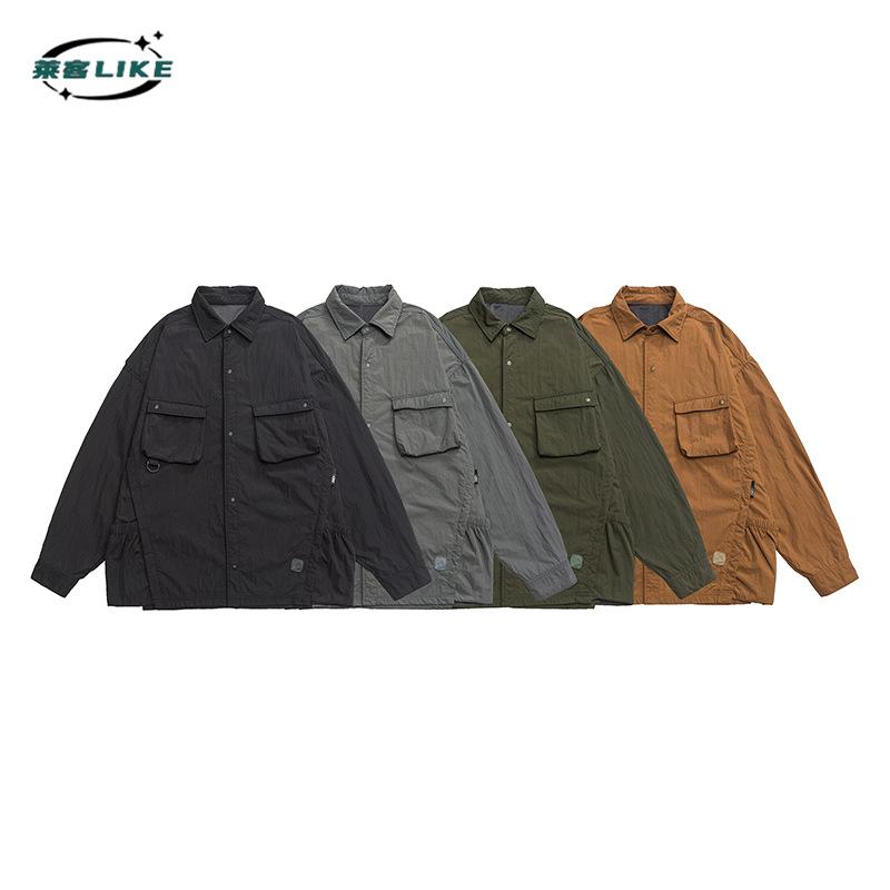 New Men'S Clothing | Outdoor Minimalist Trendy Brand Jacket, Mountain Style Long Sleeved Loose Casual Shirt, Versatile Plus Size Men'S Jacket