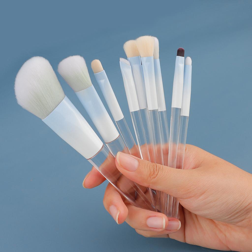 10 gradual change blue loose powder brush eyeshadow brush blush brush smudge brush grooming cover brush eyeliner brush now