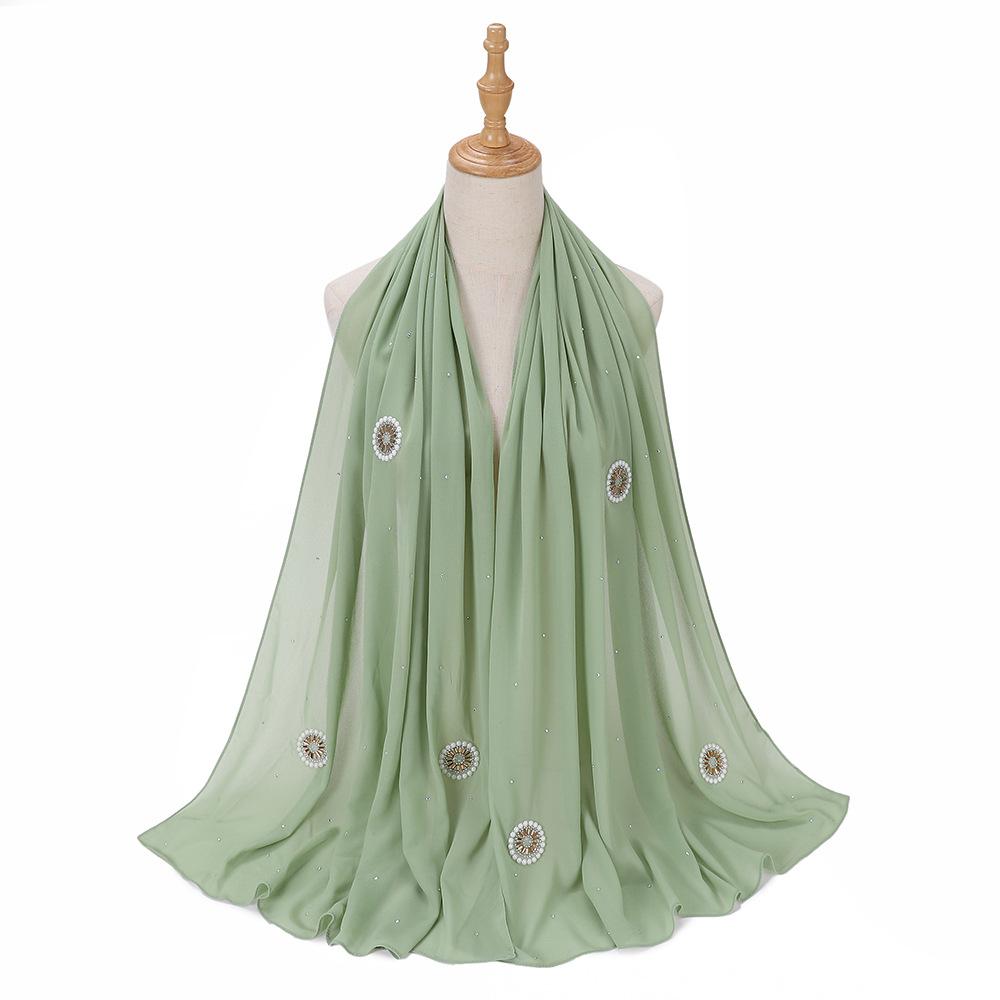 Ramadan Muslim Chiffon Plain Hijab Scarf Women High Quality Solid Color Head Inner Wraps Ladies Islamic Musulman Headband