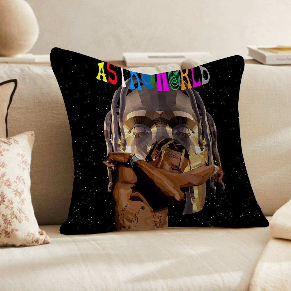 Hip Hop Singer TTravis SScott Personalized Picture Text Home Decorative Pillows Household Gifts Xcm