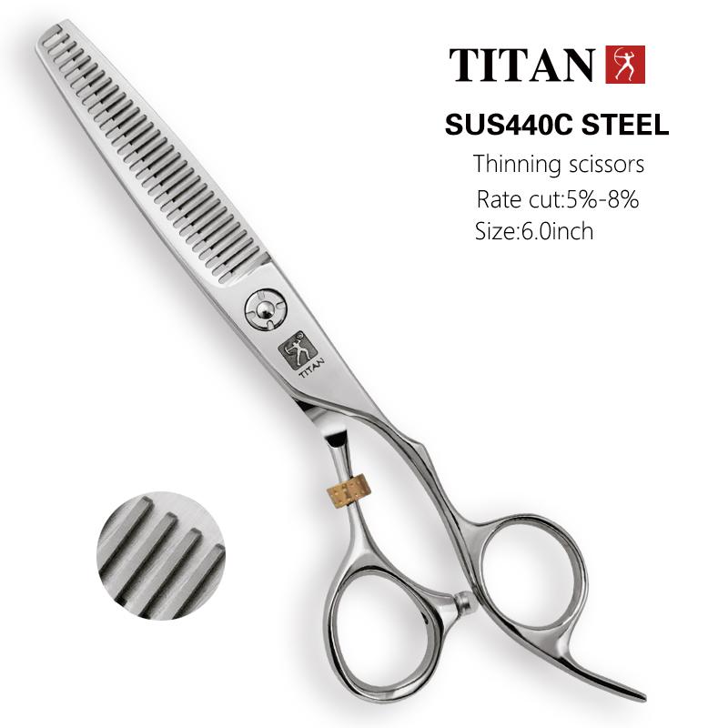 TITAN Professional Hairdressing Scissors Barber Scissors Cutting Thinning Scissors Hair Shear 6 Inch 6.5 Inch Japan 440C Steel