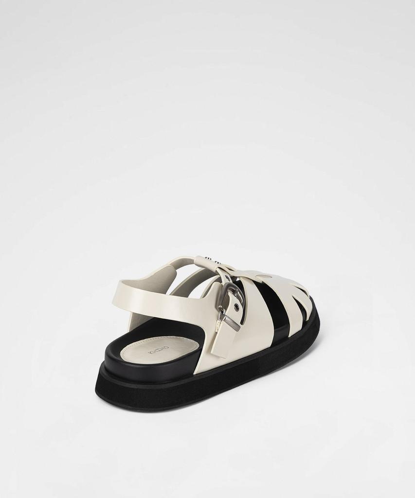 Khiho Rover Buckle Fisherman Sandals Ivory