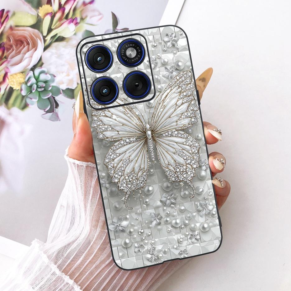For Motorola Edge 70 Case XT2601-2 Luxury Butterfly Painted Cover Soft Silicone Case For Motorola Edge 70 Fusion Edge70 5G Shell