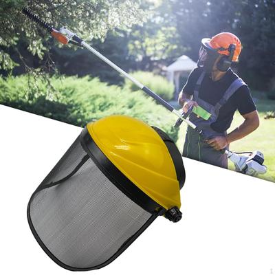 Écran de protection complet pour tronçonneuse, visière en maille réglable, écran de protection polyvalent pour