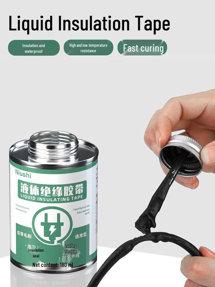 

High/Low Temp Resistant Electrician s Liquid Insulating Tape for Automotive Circuits - Moistureproof Sealing Glue White [30ml]