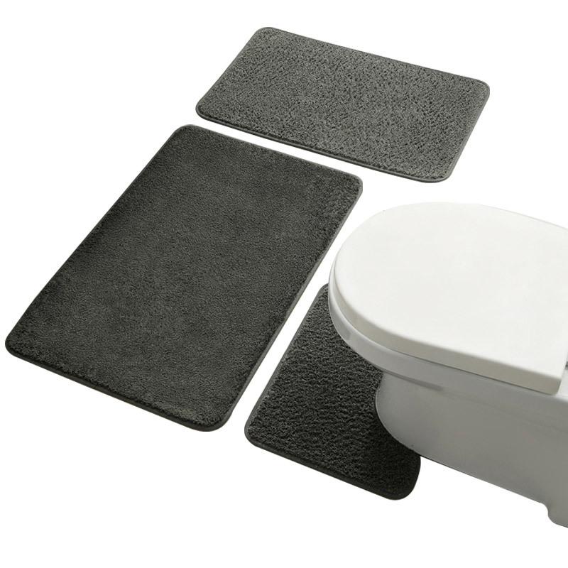 Bathroom Absorbent Foot Mats, Home Bathroom Floor Mats, Door Entry, Door Non-Slip Mats, Simple Three-Piece Set