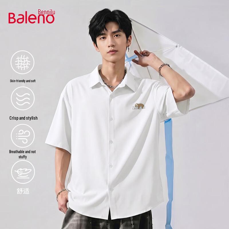 Baleno Men s Ice Silk Short-Sleeve Shirt M