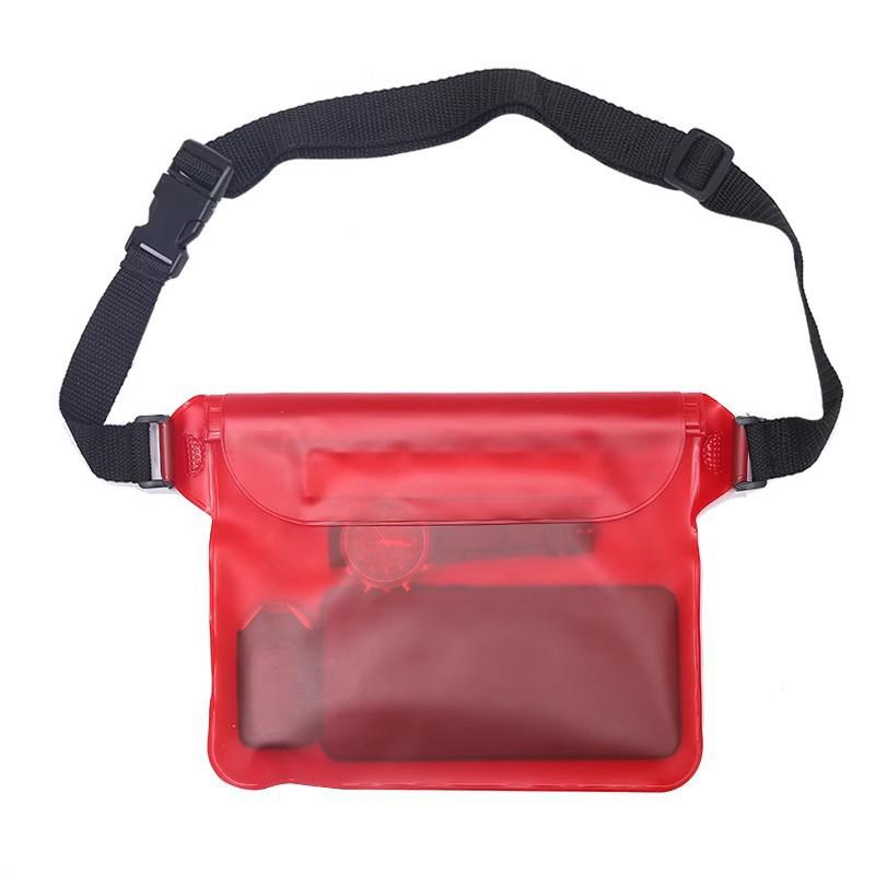 Waterproof Bag Hold ID's Credit Cards Keys Cell Phone Underwater Pouch Waist Pack Fanny Swimming Beach Dry Pouch Case