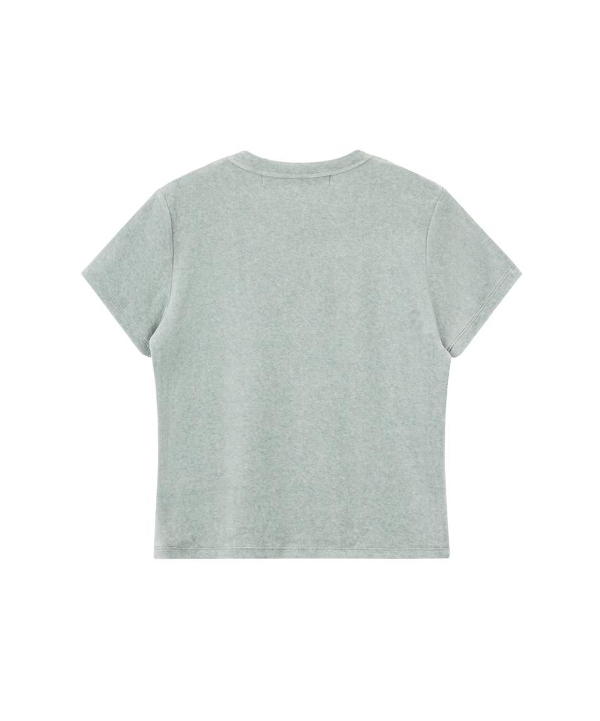 REST&RECREATION Velvet Logo T-Shirt - Mint