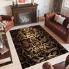 Leopard Theme Crystal Velvet Floor Rug Personalized Custom Name Text Warm Carpet Home Decoration