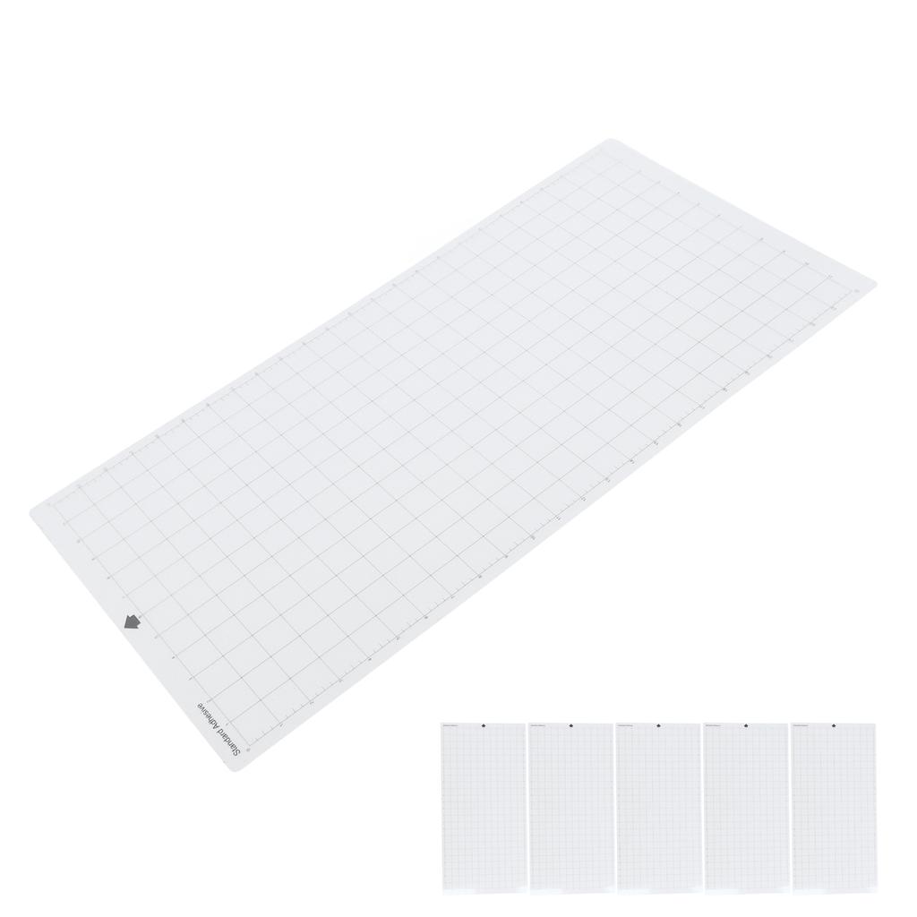 5 SZT Mata do Cięcia PVC Samoprzylepna Antypoślizgowa Przezroczysta Wysoka Elastyczność Mata do Cięcia z Siatką dla