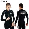 SLINX 2mm Neoprene Wetsuit Jacket Long Sleeve Dive Top Men Women UV Protection Thermal Warm Water Sports Surfing Diving
