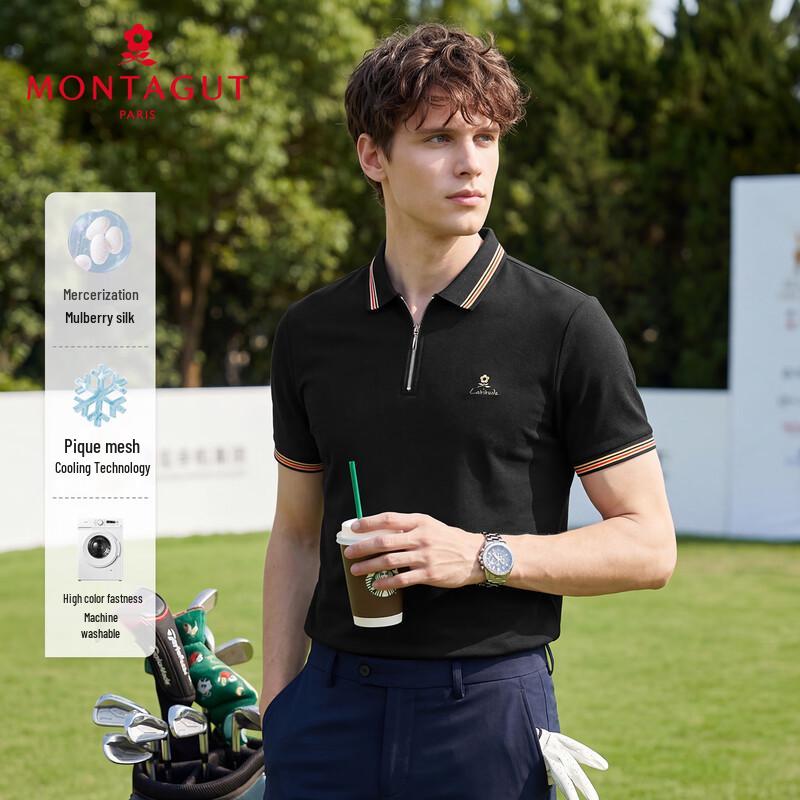 MONTAGUT Men's Summer Short-Sleeve Polo Shirt