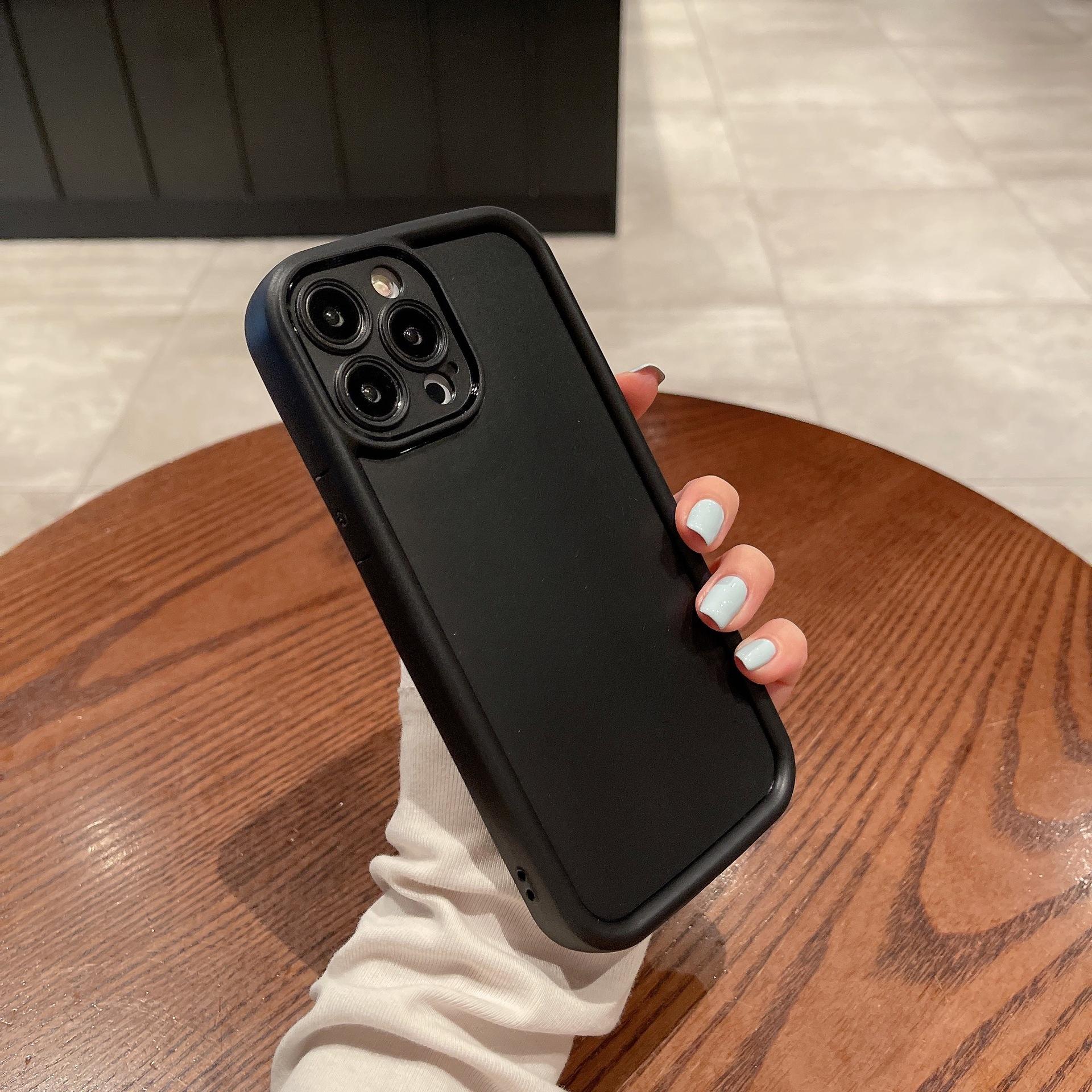 

Corundum Liquid Silicone Suitable for IPhone 15 Mobile Phone Case Solid Color 14 Women s Apple 13pro Macaron X Apple 15Plus