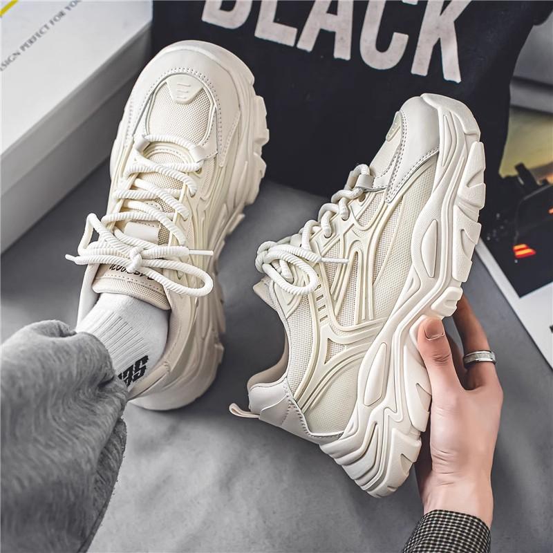 New Autumn Breathable Mesh Casual Thick-soled Little White Heightening Sports Dad Trendy Shoes