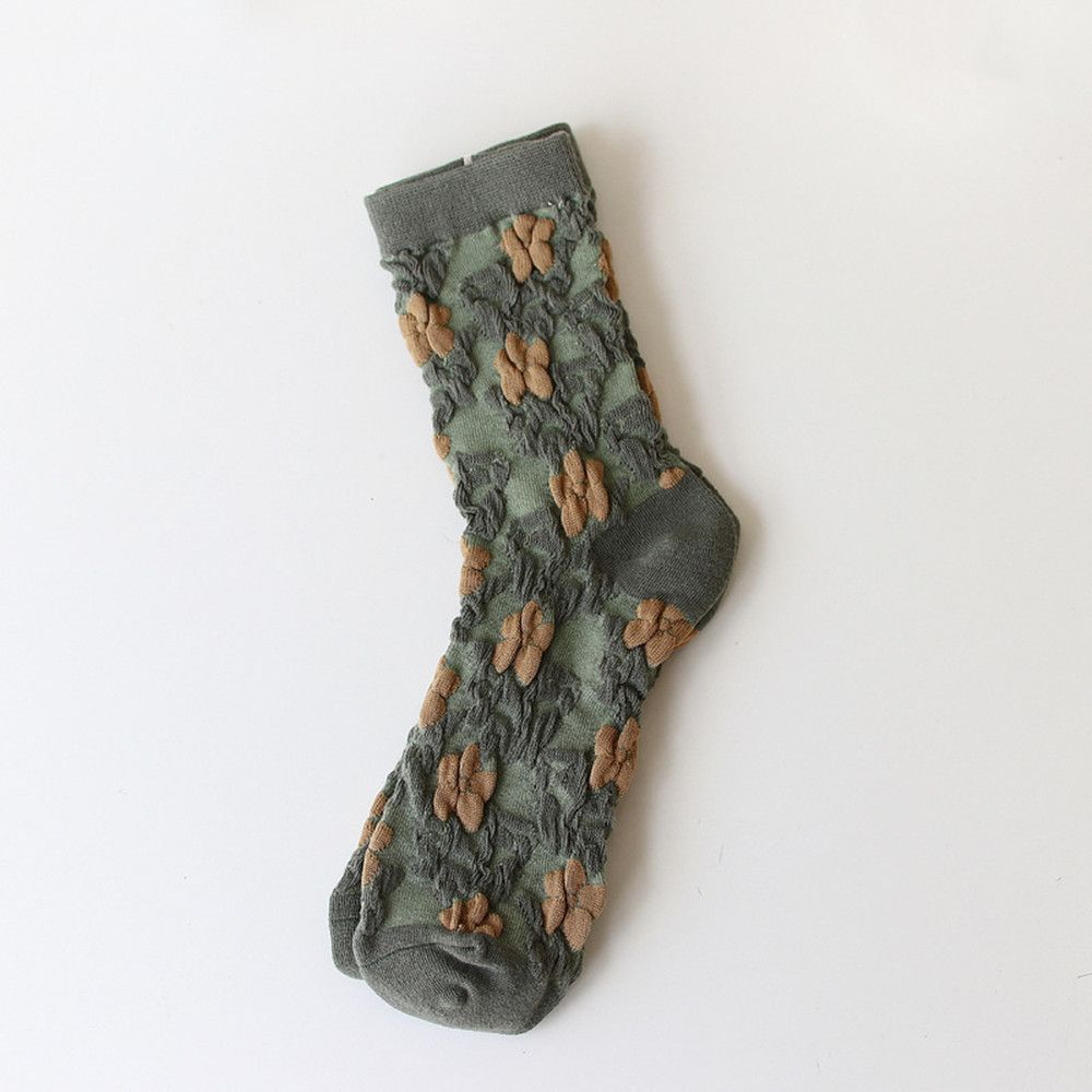 

Удобные носки средней длины из мягкого хлопка в дышащем ретро-стиле для осени и зимы, женские носки B