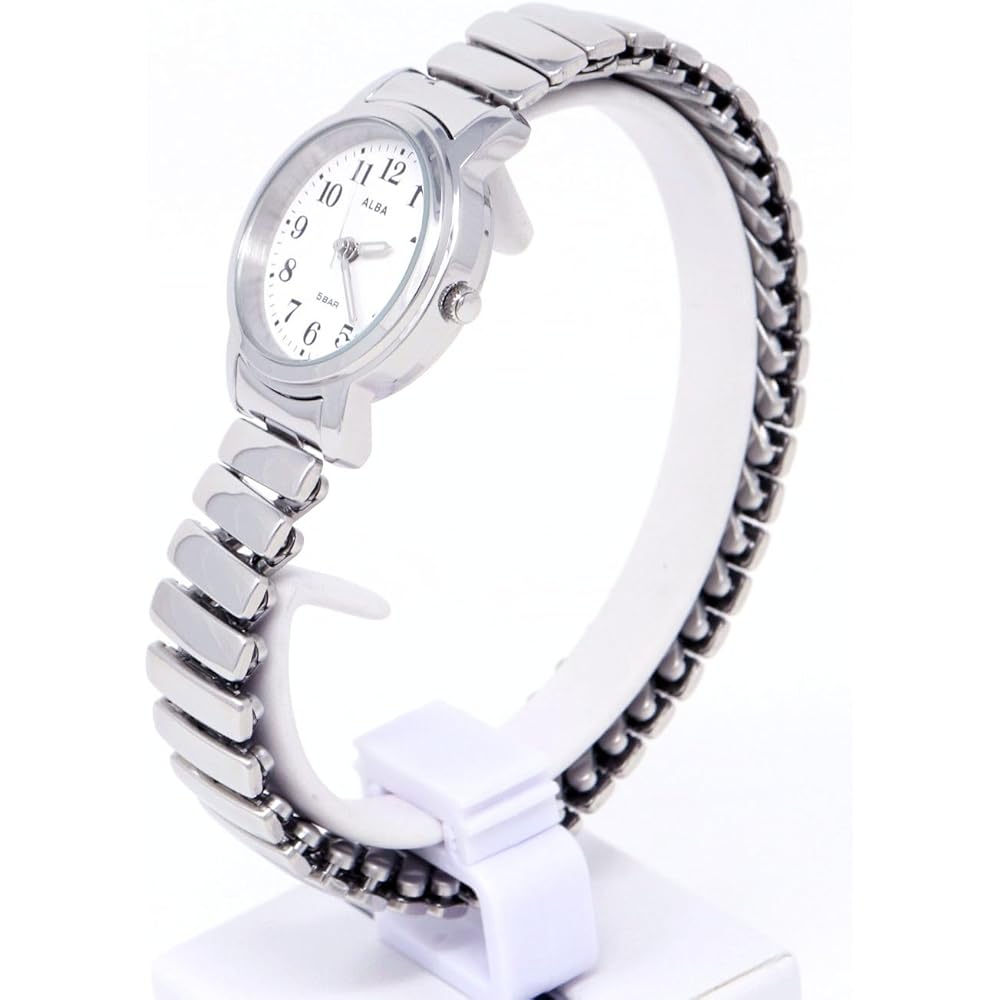 Seiko Alba Women's Quartz Watch Stainless Steel Analog 5 ATM Water Resistant White Dial Silver Case