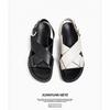 2926 Sandals Men's Summer Wear One-pedal Cool Slippers Genuine Leather Casual Beach Shoes New