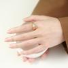 Minimalist Geometric Thin Strip White Zircon Rings for Women,Gold Plated Wedding Statement Rings,Stainless Steel Jewelry Gift