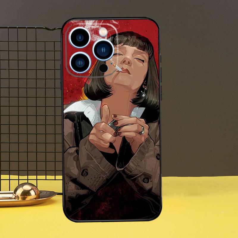 

Mia Pulp Fiction Funda For iPhone 12 13 Mini 11 14 16 15 Pro Max XS X XR 7 8 14 16 15 Plus Phone Case iPhone 16Pro MAX