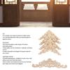 5Pcs 8cm Wood Appliques Onlays Hand Carved Corner Onlay Applique  For Cabinet Door
