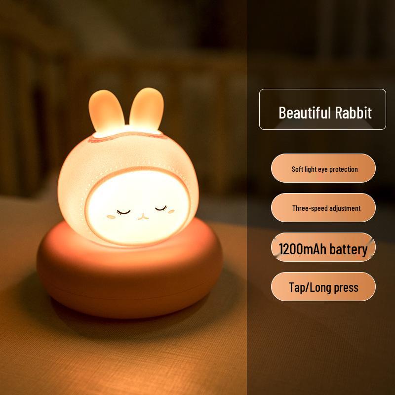 Rechargeable Eye-Friendly Night Light for Kids & Postpartum Mothers - Touch-Control Desk Lamp