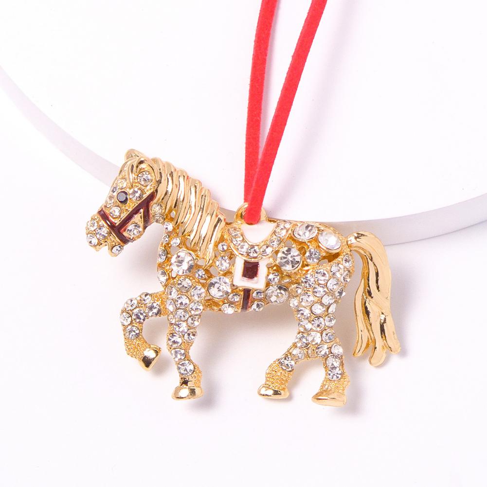 Horse Christmas Ornament Christmas Tree Horse Decoration Elegant Rhinestone Horse Ornament with for Christmas for Lovers