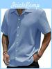 America Mens 2025 Europe Summer Casual Shortsleeve Buttondown Shirt