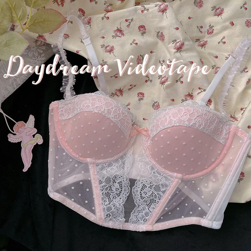 French Pure Desire Lace Camisole Corset Top for Women