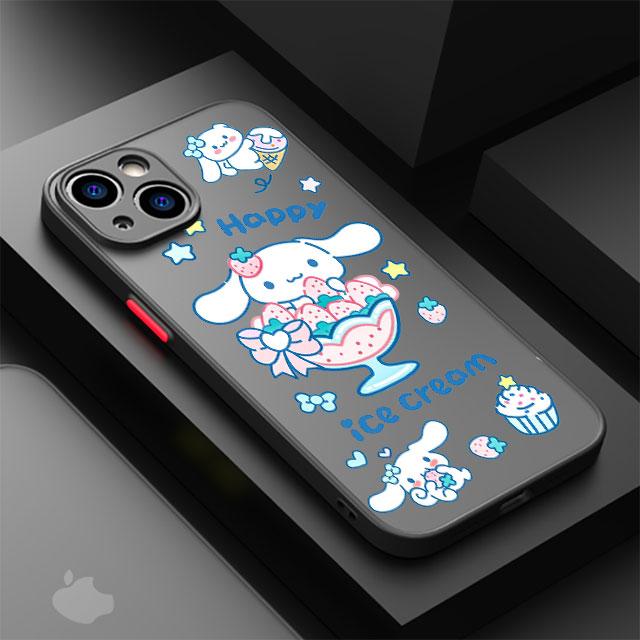 Kawaii Kuromi Anime Hülle Für Apple iPhone 11 13 15 14 Pro Max 12 Mini 7 8 Plus XR X XS 6 6S SE Mat Funda Schwarze Handyhülle