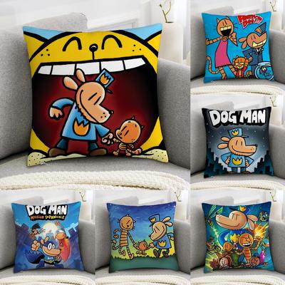 1PC Anime DDogmans Cushion Cover Plush Fabric Soft DoubleSided Printed Sofa Warm Winter Home Child Gift Pillow Case