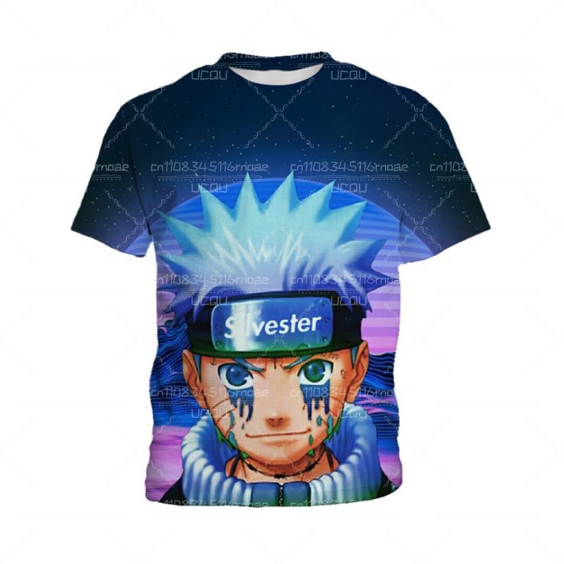 Nové vysoce kvalitní letní Naruto Módní tričko pro dospělé/děti Denní kulatý výstřih Krátký rukáv Prodyšné Top pro hraní rolí
