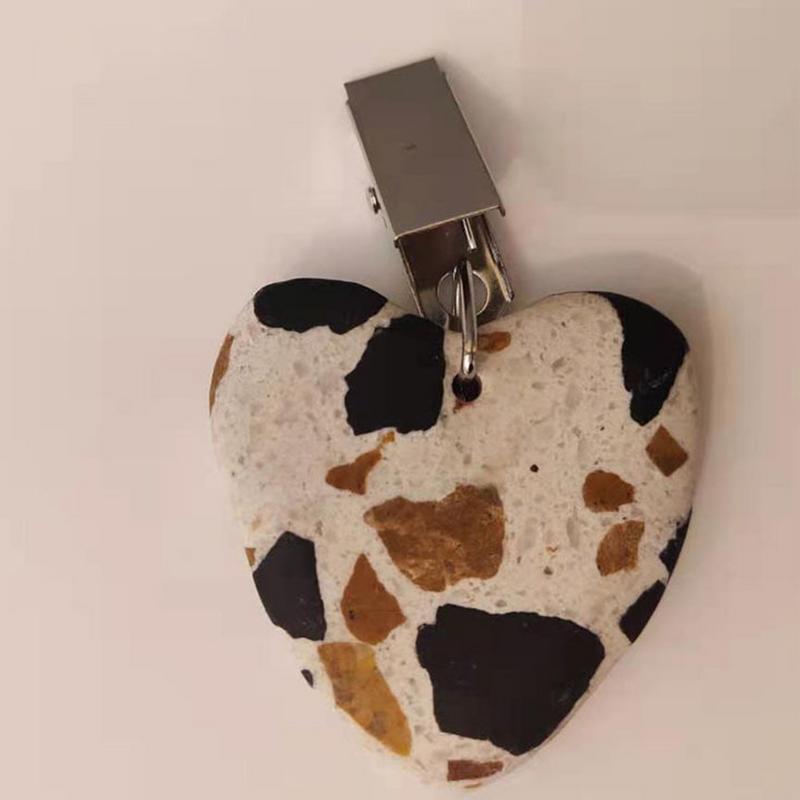 Tablecloth Weights Clip On Heart-Shaped Table Cloth Pendant Stones Heavy Table Cover Weight Tablecloth Hangers For Restaurant