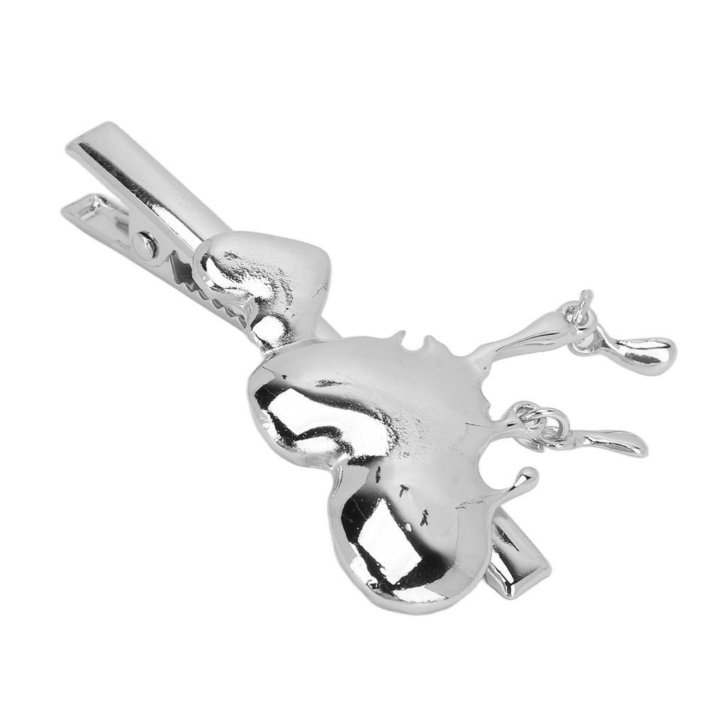 Metal Heart Hair Pin Sweet and Cool Style Silver Heart Design Girl Barrette Hair Side Clip for Decoration