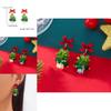 Festive Holiday Earrings Women Alloy Red Bow Christmas Tree Jewelry With Sparkle For Seasonal Wear