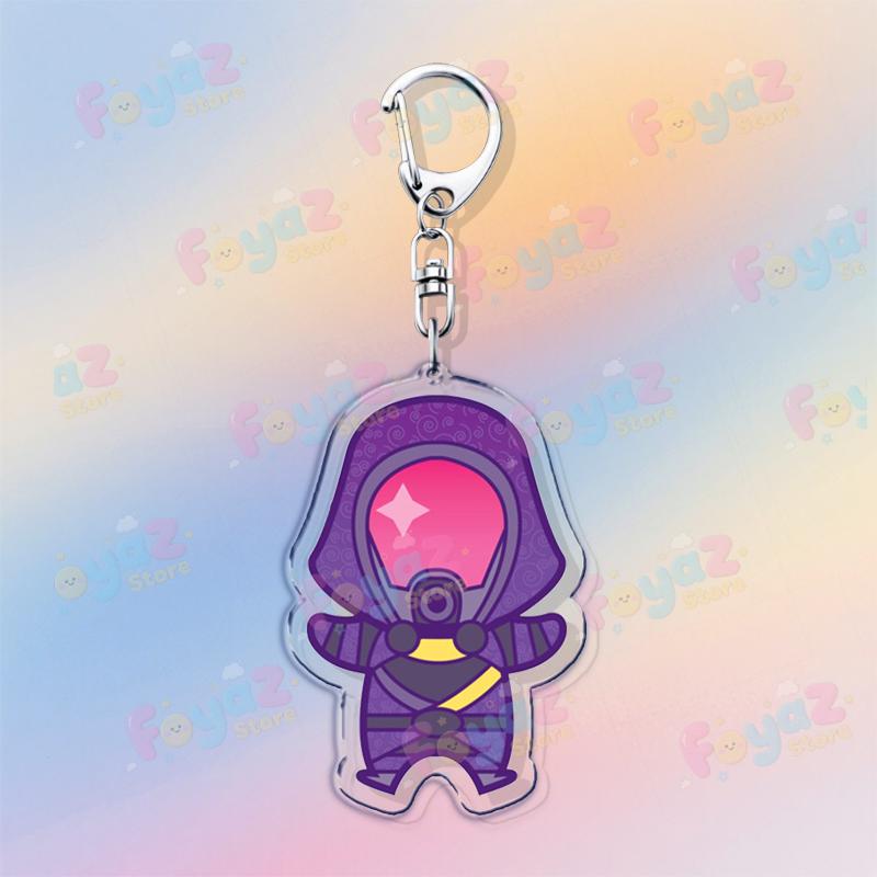 

Game Mass Effect Keychain Accessories Bag Car Charms Tali Zorah Garrus Vakarian Car Keyrings Jewelry Fans Freinds Gift