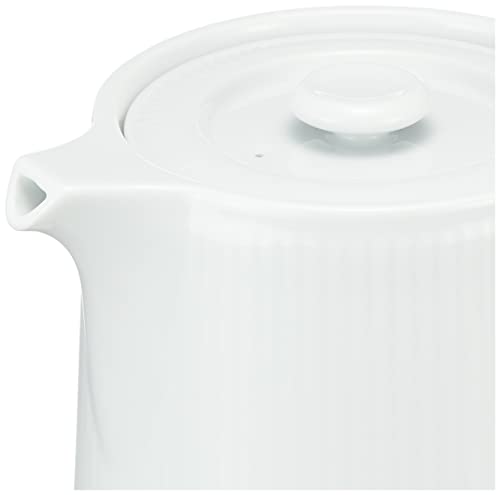[Officially Imported] Royal Copenhagen White Fluted Teapot, Wedding Gift, 1059073