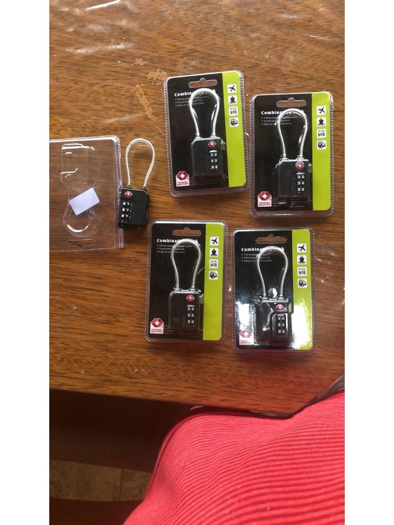 Lucchetto per bagagli con fune metallica TSA21100, Materiale PC, Nuovo di zecca, Confezione neutra