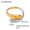 Qiong Yao 18K Gold Irregular Open Ring Set - Stylish Stainless Steel Finger Rings