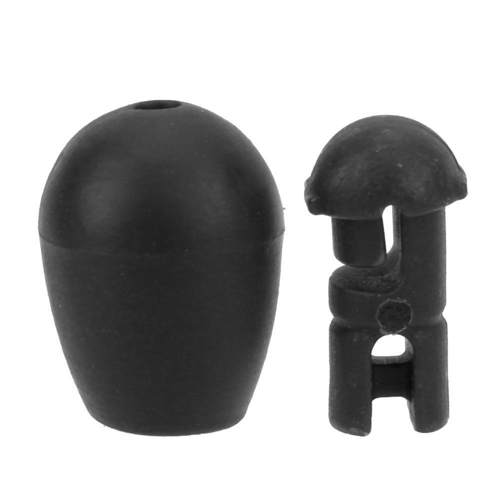 50PCS Lightweight Fishing Connector Beads ABS Hook Links Beads  Carp Fishing Black-S