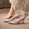 French Sparkly Versatile High Heels - Wedding & Banquet Shoes for Women