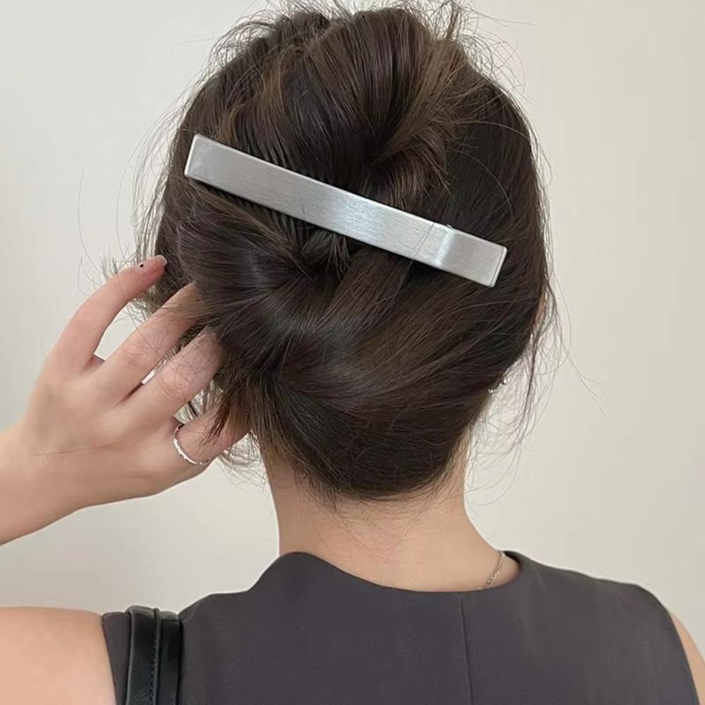 Big Hair Clip Ribbon Metal Barrettes Hairpin Korean Hair Claws  Women Ponytail