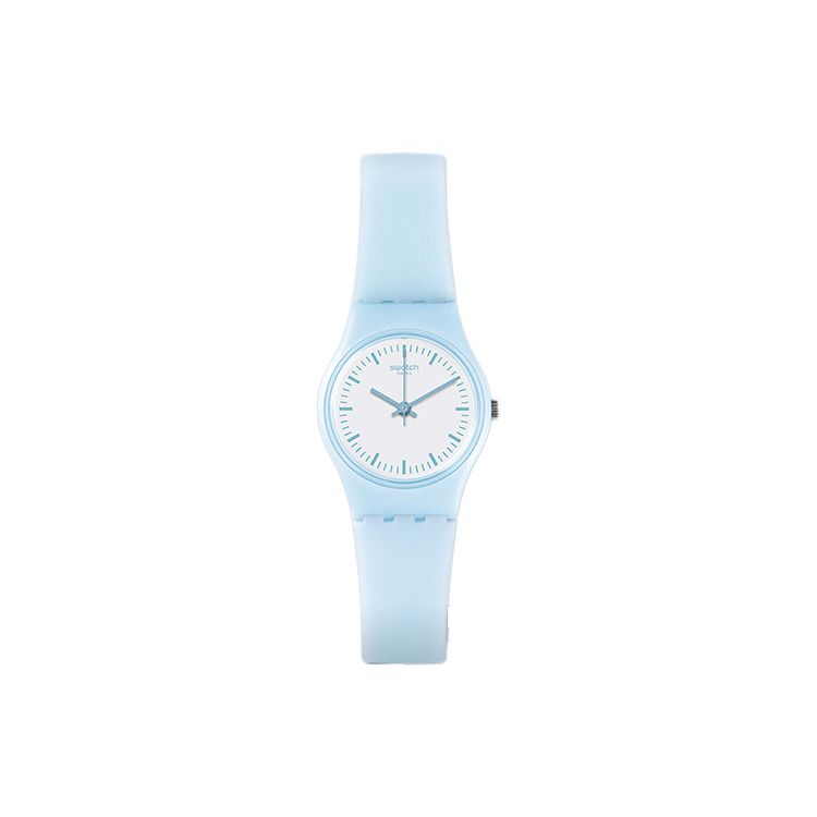 Swatch Original Series Quartz Movement Minimalist Small Womens Watch 25Mm White Dial Plastic Case Silicone Strap Women watches LL119 Blue Watch Case