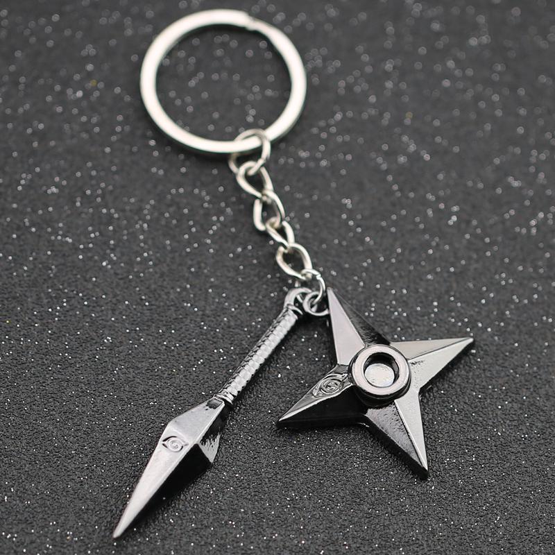 Anime Kunai Shuriken Konoha Keychain Keyring Women Jewelry Backpack Accessories