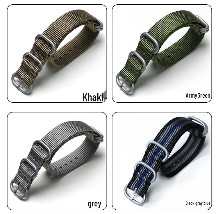 Bracelet de Montre NATO en Nylon Épaissi Xinlei - Bracelet Universel en Toile Tissée 20/22mm
