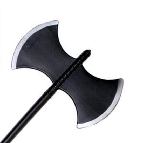 Halloween Weapon Prop Realistic 3-Section Handle Costume Accessories Comfortable Grip Cosplay Supplies Large Halloween Demon Scythe Sickle Axe Prop