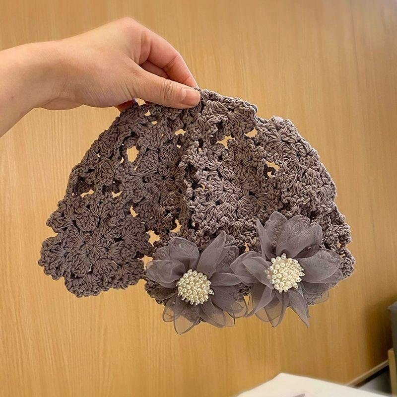 Damen Retro Handgefertigt Japanische Strick Slouchy Mütze