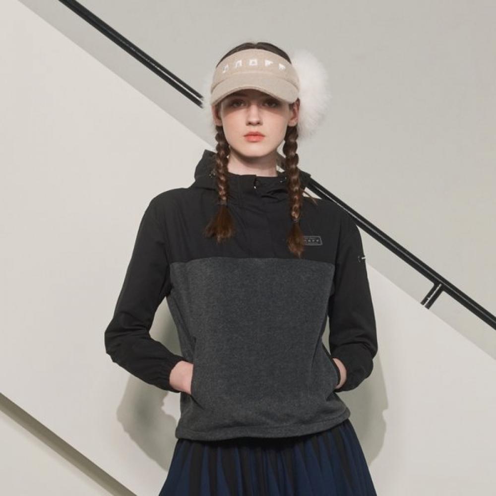 Onoff Women S Woven Colorblock Hybrid looSe FiT T ShirT Of9113lb Black BLACK/40