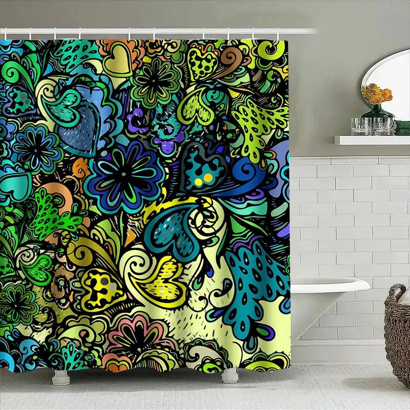 

Colorful Shower Curtain Unique Patterns for Bathroom Decorations Fabric Print Multiple Sizes Available Perfect Gift Idea W90xH180cm